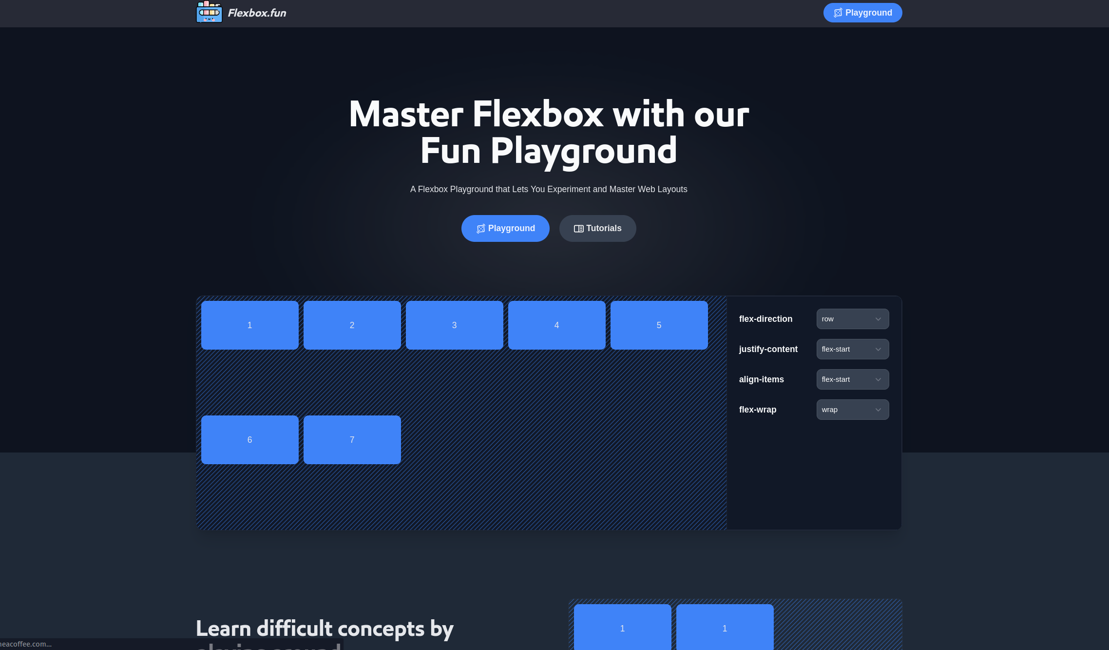 Flexbox.fun-homepage